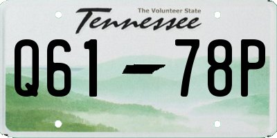 TN license plate Q6178P