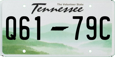 TN license plate Q6179C