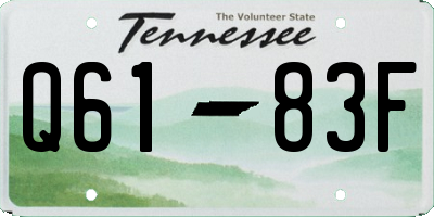 TN license plate Q6183F