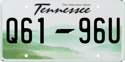 TN license plate Q6196U