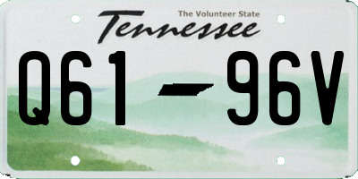 TN license plate Q6196V
