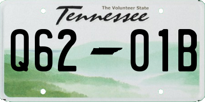 TN license plate Q6201B