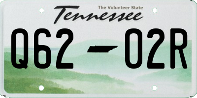 TN license plate Q6202R