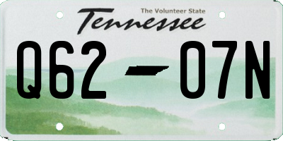 TN license plate Q6207N