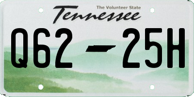 TN license plate Q6225H