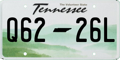 TN license plate Q6226L