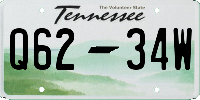 TN license plate Q6234W