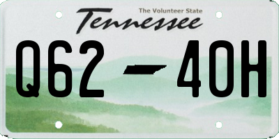TN license plate Q6240H