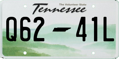 TN license plate Q6241L