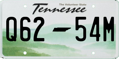 TN license plate Q6254M