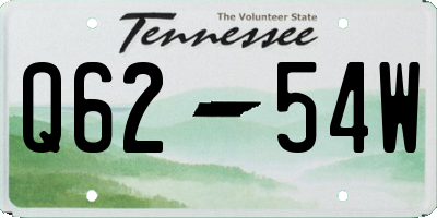TN license plate Q6254W