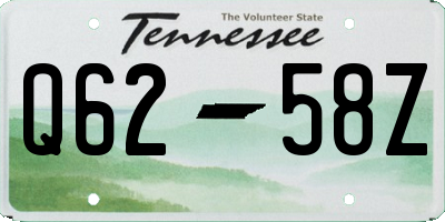 TN license plate Q6258Z