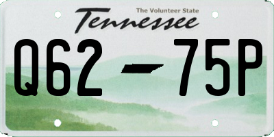 TN license plate Q6275P