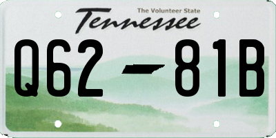 TN license plate Q6281B