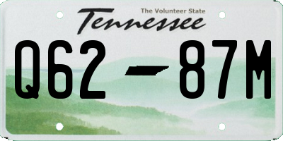 TN license plate Q6287M