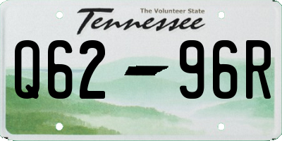 TN license plate Q6296R