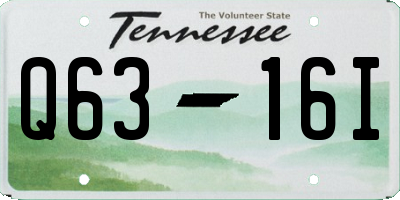 TN license plate Q6316I
