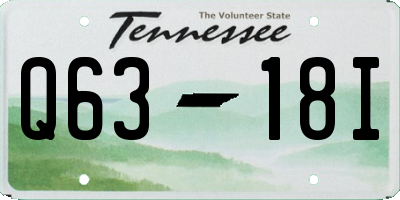 TN license plate Q6318I