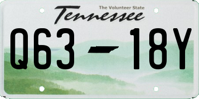 TN license plate Q6318Y