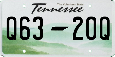 TN license plate Q6320Q