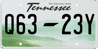 TN license plate Q6323Y