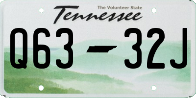 TN license plate Q6332J