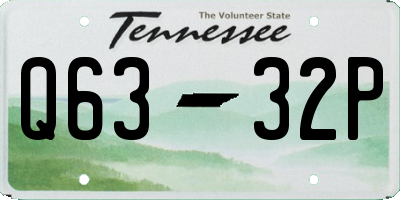 TN license plate Q6332P
