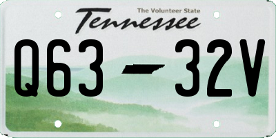 TN license plate Q6332V