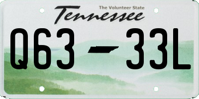 TN license plate Q6333L