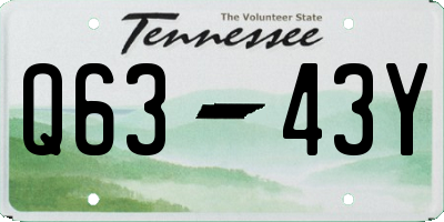 TN license plate Q6343Y