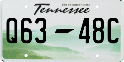 TN license plate Q6348C
