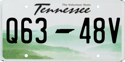 TN license plate Q6348V