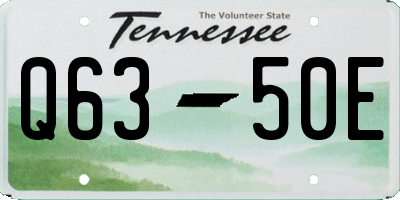 TN license plate Q6350E