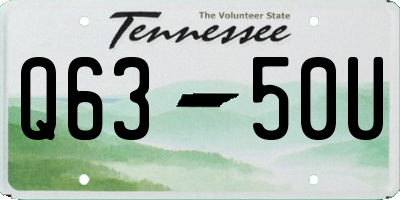 TN license plate Q6350U