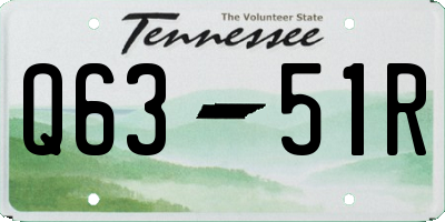 TN license plate Q6351R
