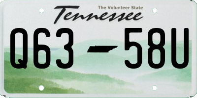 TN license plate Q6358U