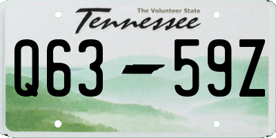 TN license plate Q6359Z