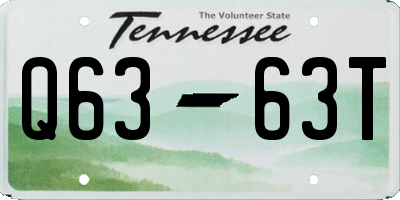 TN license plate Q6363T