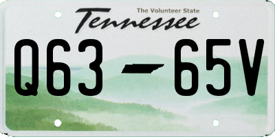 TN license plate Q6365V