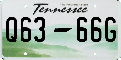 TN license plate Q6366G