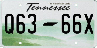 TN license plate Q6366X