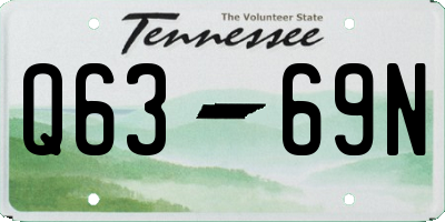 TN license plate Q6369N