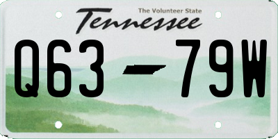 TN license plate Q6379W