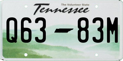 TN license plate Q6383M