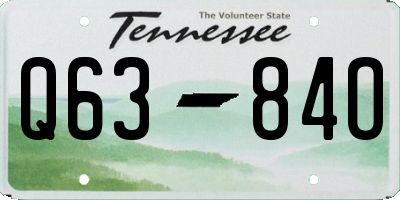 TN license plate Q6384O