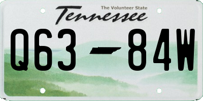 TN license plate Q6384W
