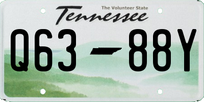 TN license plate Q6388Y