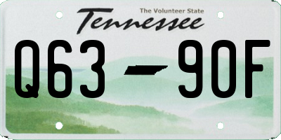 TN license plate Q6390F