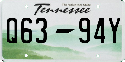 TN license plate Q6394Y