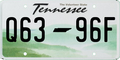 TN license plate Q6396F